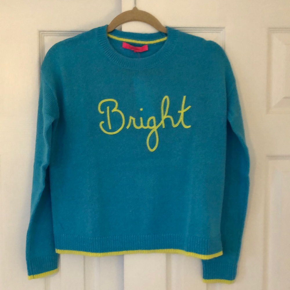 Lilly Pulitzer Charlton Sweater,Turquoise Oasis Bright Chainstitch,XS, brand new